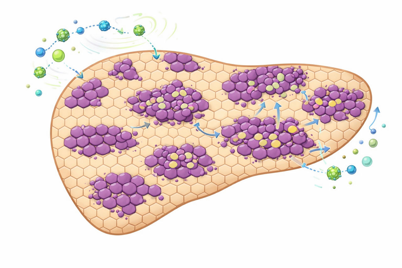 Liver disease mechanisms  diagram
